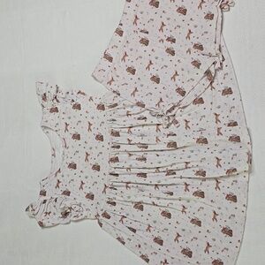 Evie's Closet Bamboo Fox And Bear Tunic Set